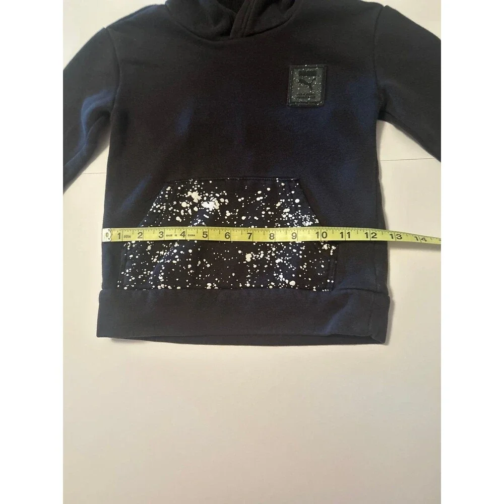 Puma Boys Navy Blue Sparkle Sequin Hoodie - Size Small (6-7)